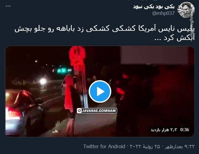 پلیس نایس آمریکا زد باباهه رو جلو بچش آبکش کرد!+ فیلم