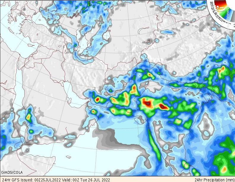 خیمه سنگین «مونسون» بر ۴۰درصد ایران +نقشه