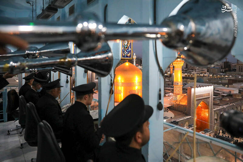 عکس/ آخرین نقاره نوازی حرم رضوی در آستانه محرم