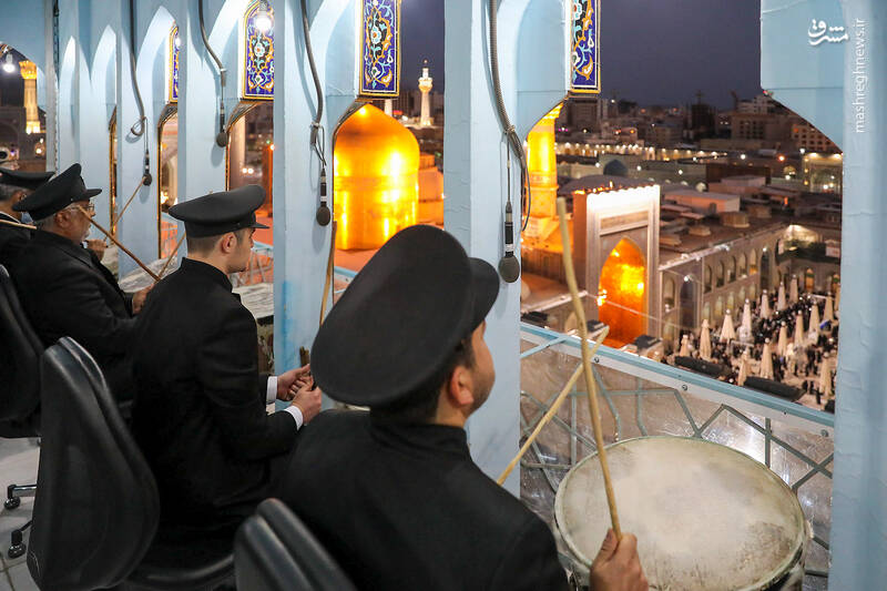 عکس/ آخرین نقاره نوازی حرم رضوی در آستانه محرم