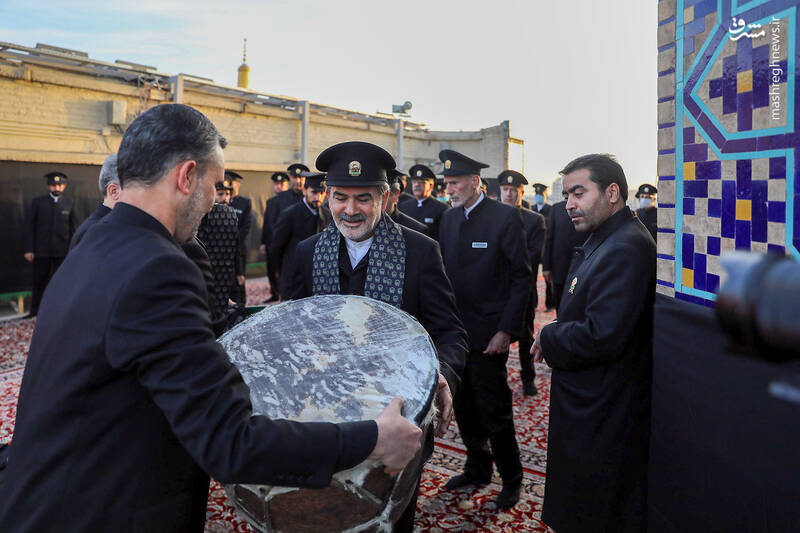 عکس/ آخرین نقاره نوازی حرم رضوی در آستانه محرم