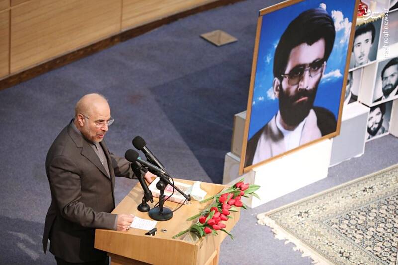 عکس/ حضور قالیباف در مراسم گرامیداشت شهید کامیاب