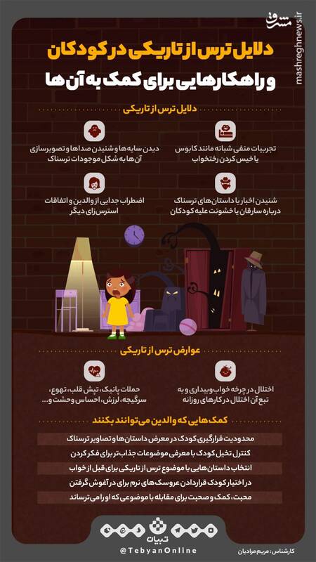 دلایل ترس از تاریکی در کودکان و راهکارهای کمک به آنها