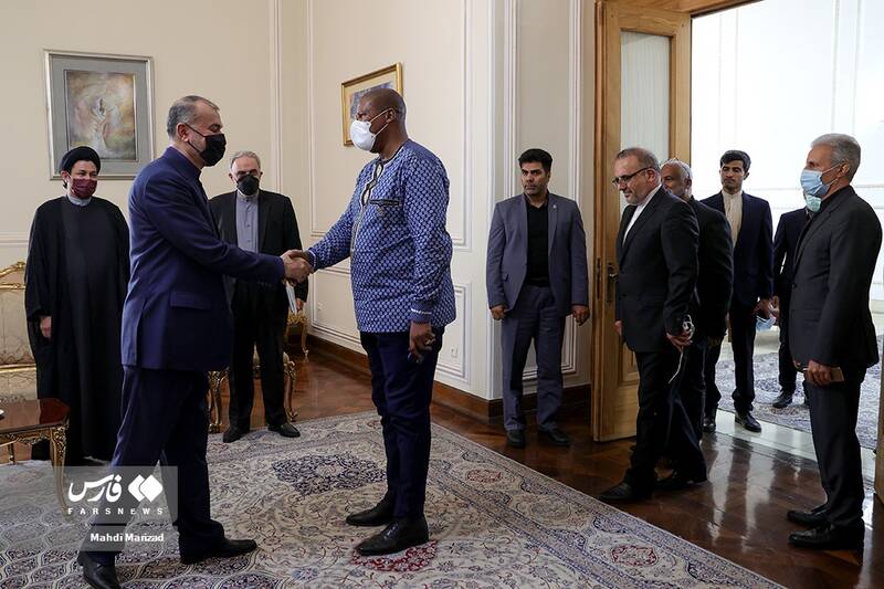 دیدار ماندلا ماندلا نوه نلسون ماندلا با  حسین امیرعبداللهیان وزیر امور خارجه