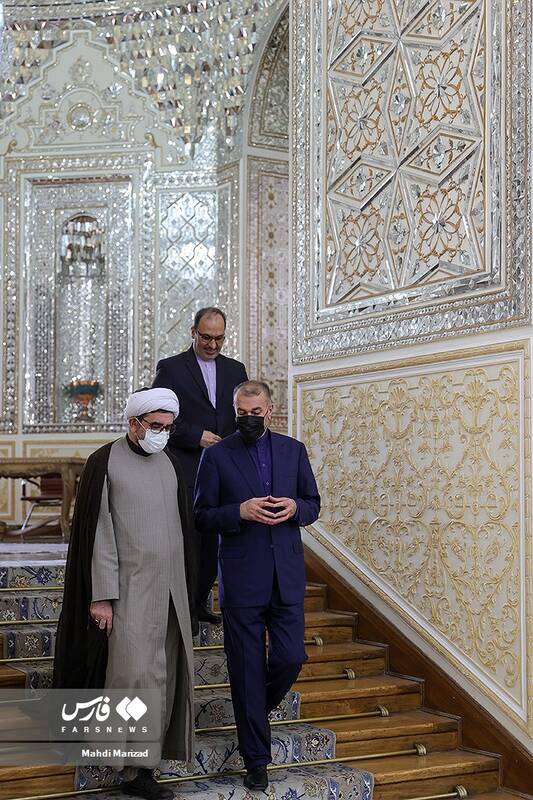  ورود حسین امیرعبداللهیان وزیر امور خارجه به محل دیدار با زیاد نخاله دبیر کل جهاد اسلامی فلسطین