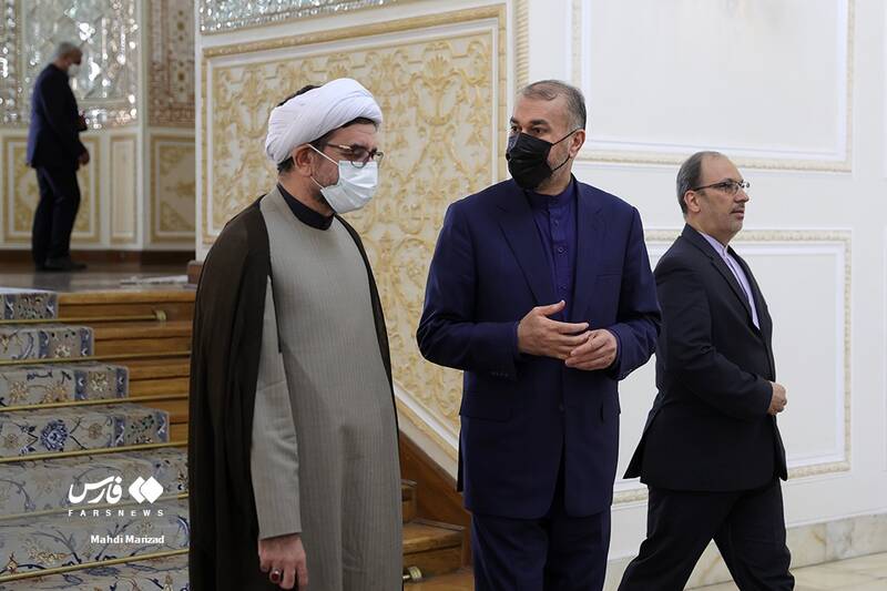 ورود حسین امیرعبداللهیان وزیر امور خارجه به محل دیدار با زیاد نخاله دبیر کل جهاد اسلامی فلسطین