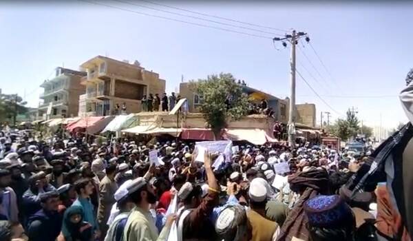 برگزاری تظاهرات ضدآمریکایی در کابل + عکس