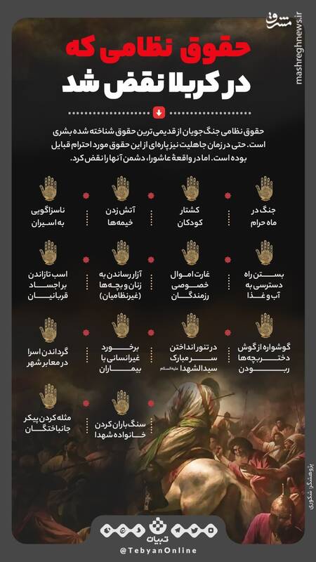 حقوق نظامی که در کربلا نقض شد+ عکس