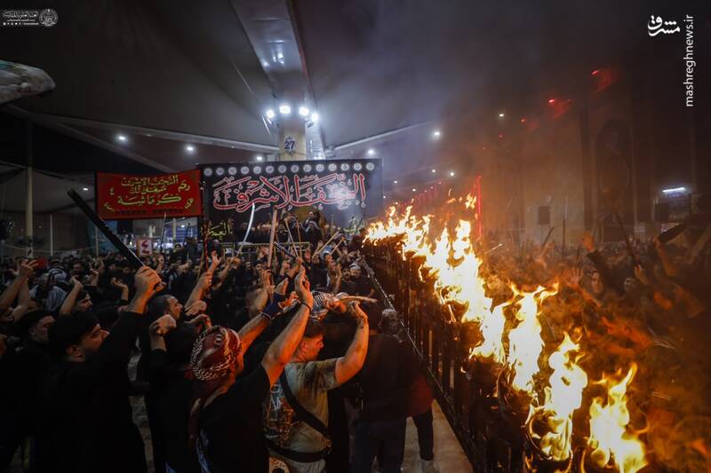 عکس/ آیین سنتی مشعل گردانی در نجف اشرف