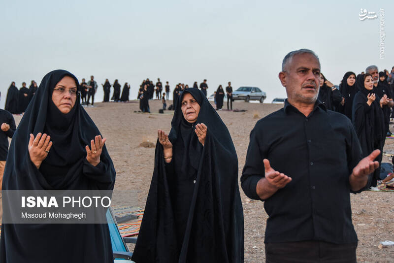 عکس/ عزاداری ایام محرم در کویر خوریان سمنان