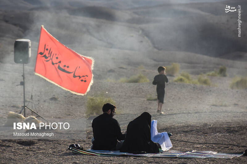 عکس/ عزاداری ایام محرم در کویر خوریان سمنان