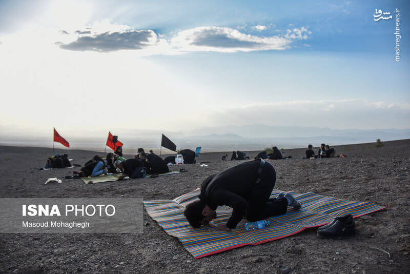 عکس/ عزاداری ایام محرم در کویر خوریان سمنان
