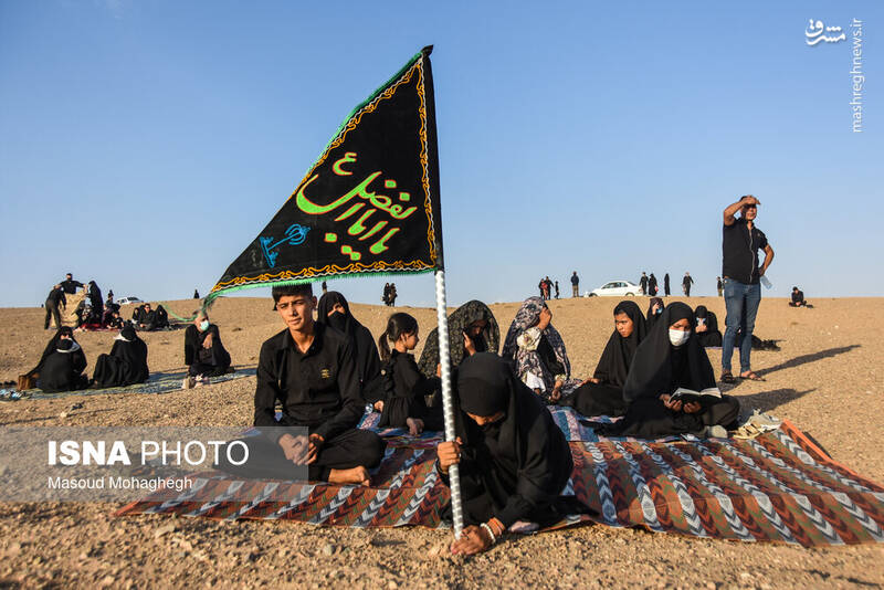 عکس/ عزاداری ایام محرم در کویر خوریان سمنان