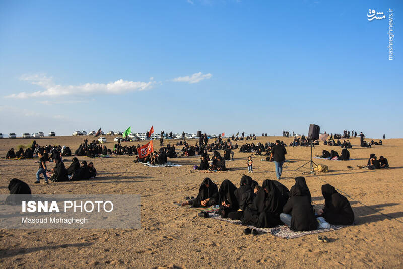 عکس/ عزاداری ایام محرم در کویر خوریان سمنان
