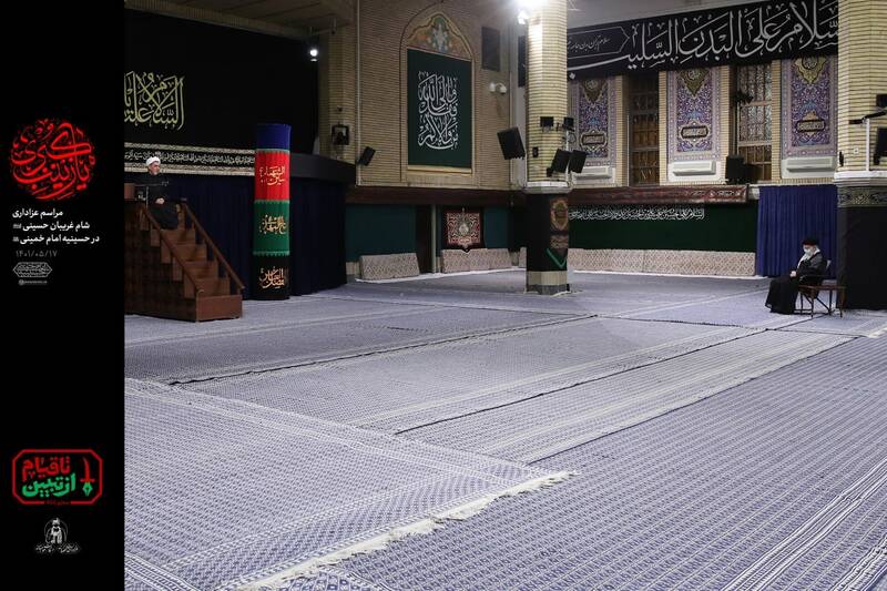 برگزاری مراسم شام غریبان با حضور رهبر انقلاب