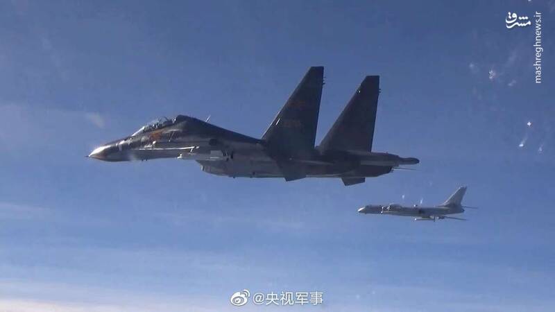 عکس/ تمرینات حمله به تایوان توسط نیروی هوایی چین