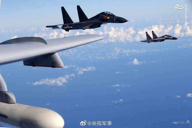 عکس/ تمرینات حمله به تایوان توسط نیروی هوایی چین