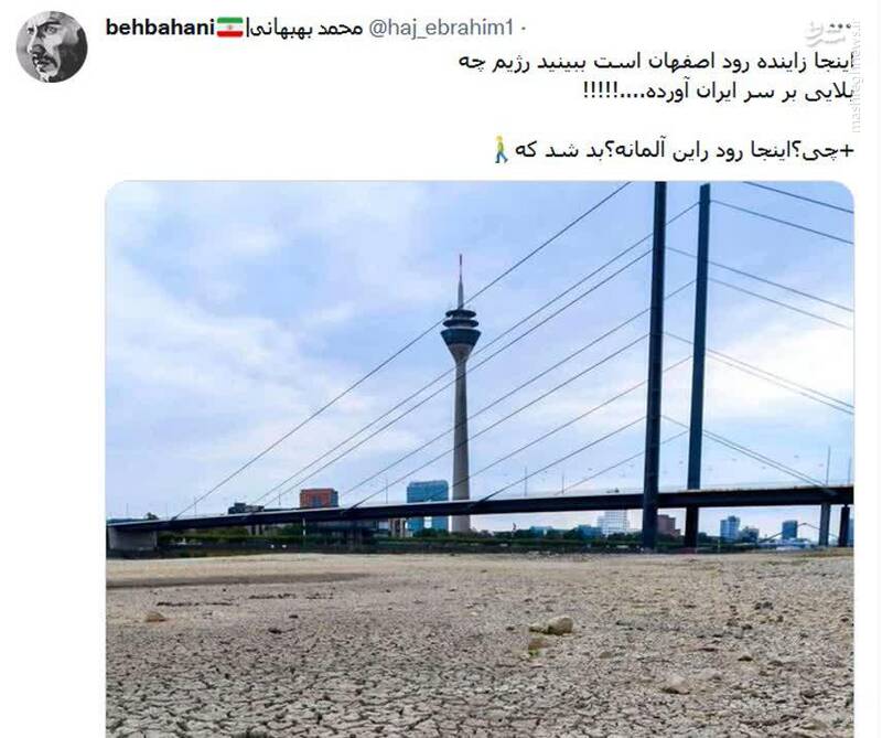 بلایی که رژیم سر رود راین آورد!+ عکس