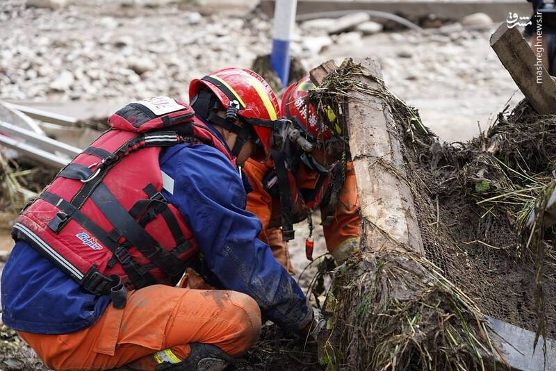 عکس/ ۲۳ کشته بر اثر سیل در غرب چین