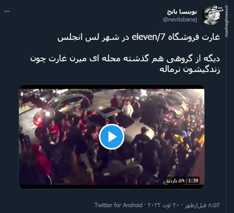 غارت گروهی از فروشگاهی در لس آنجلس+ فیلم