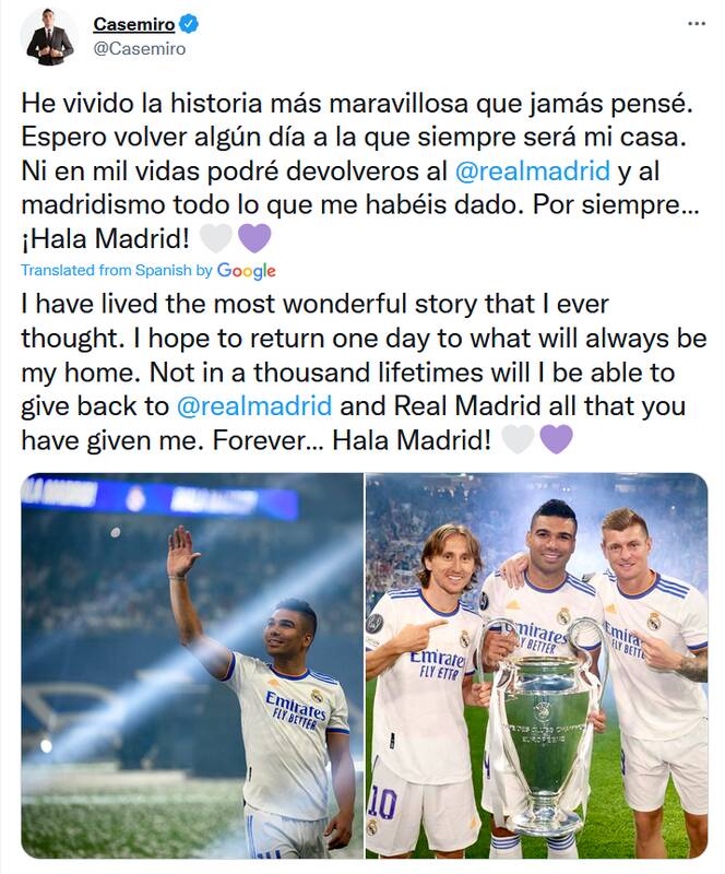 وداع احساسی ستاره رئال پس از انتقال به منچستریونایتد +عکس