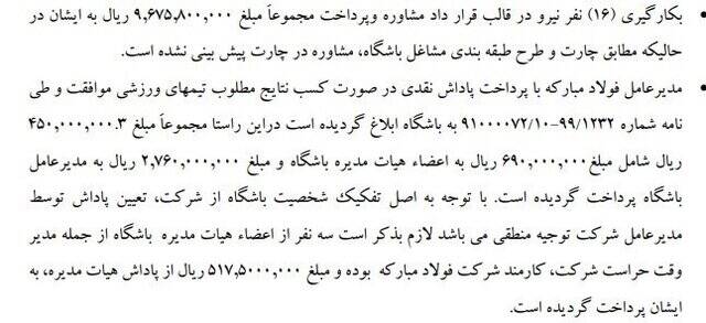 مروری بر ابهامات مالی سپاهان در گزارش تحقیق و تفحص مجلس 2