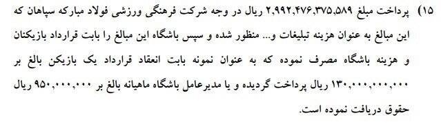 مروری بر ابهامات مالی سپاهان در گزارش تحقیق و تفحص مجلس 6