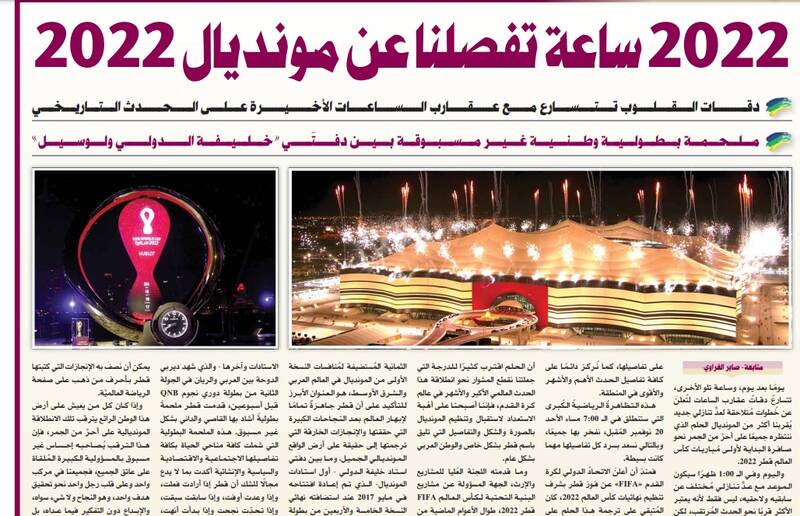 ۲۰۲۲ ساعت تا سوت آغاز جام جهانی ۲۰۲۲