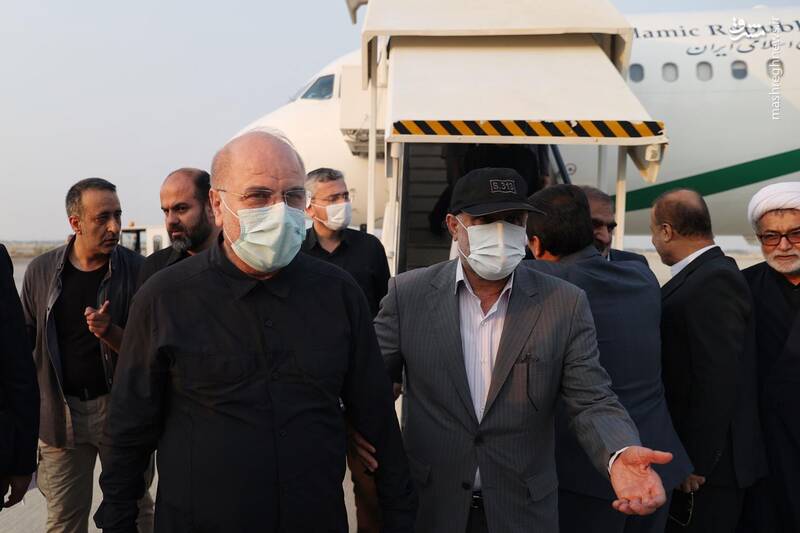 عکس/ قالیباف وارد عسلویه شد