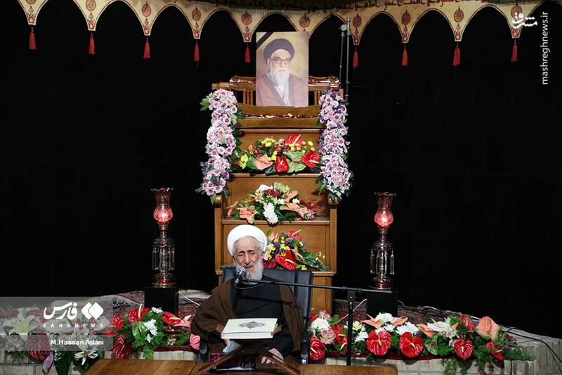 عکس/ حضور چهرهها در مراسم ترحیم آیتالله مصطفوی