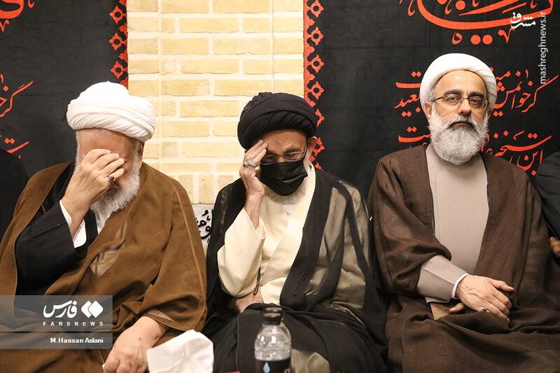 عکس/ حضور چهرهها در مراسم ترحیم آیتالله مصطفوی