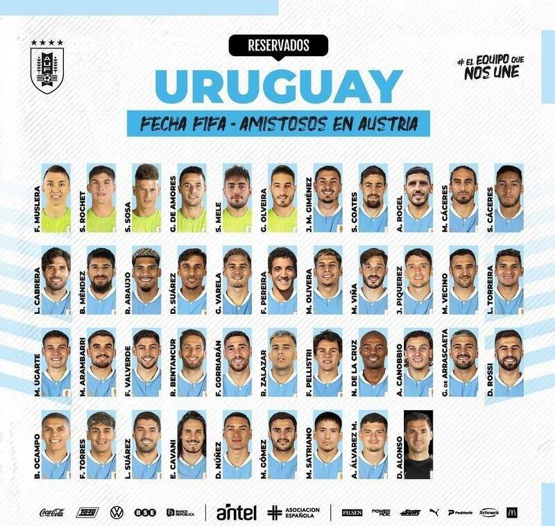 اروگوئه با تمام ستارگان مقابل ایران +عکس