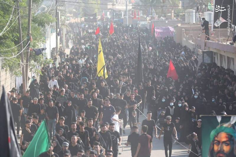 پیاده روی ده ها هزار نفر بسمت مقام امام حسن مجتبی (ع)+ عکس