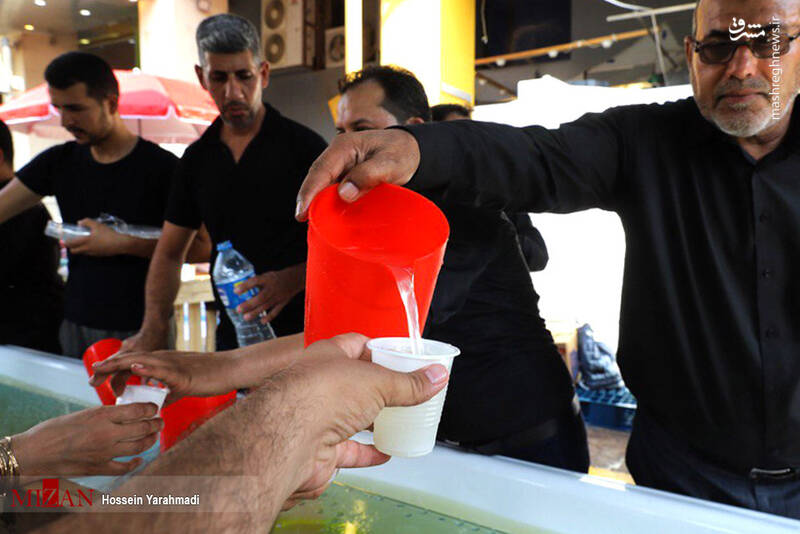 عکس/ پذیرایی از زائران اربعین در مواکب