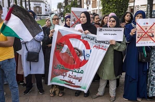 فساد اخلاقی صهیونیستها در مغرب مردم را به خیابان کشاند+ عکس