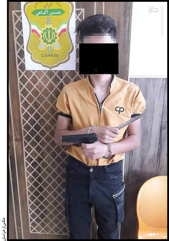 دستگیری زورگیر ۱۵ساله با شلیک ۱۰تیر هوایی +عکس