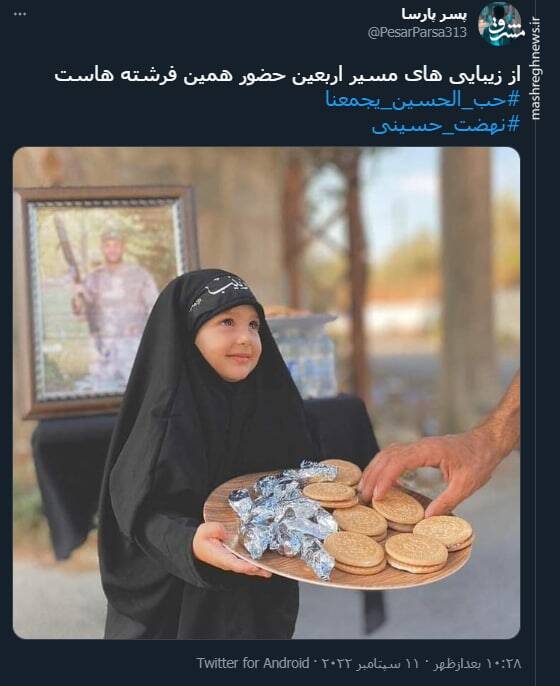 از زیبایی های مسیر اربعین حضور همین فرشته هاست+ عکس