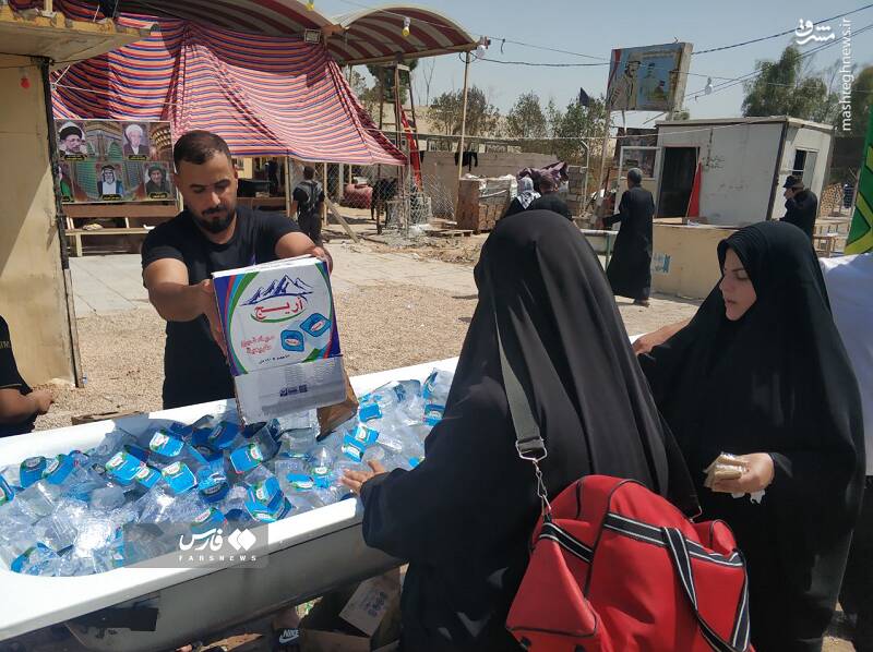 پذیرایی جانانه عراقیها از زائران ایرانی/ کمبودی در مسیر پیادهروی اربعین نیست +عکس