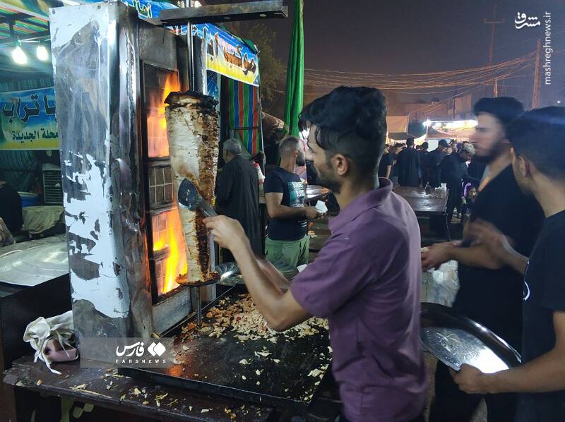 پذیرایی جانانه عراقیها از زائران ایرانی/ کمبودی در مسیر پیادهروی اربعین نیست +عکس