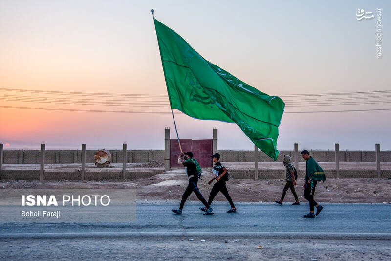 عکس/ پیاده روی اربعین در مسیر نجف به کربلا