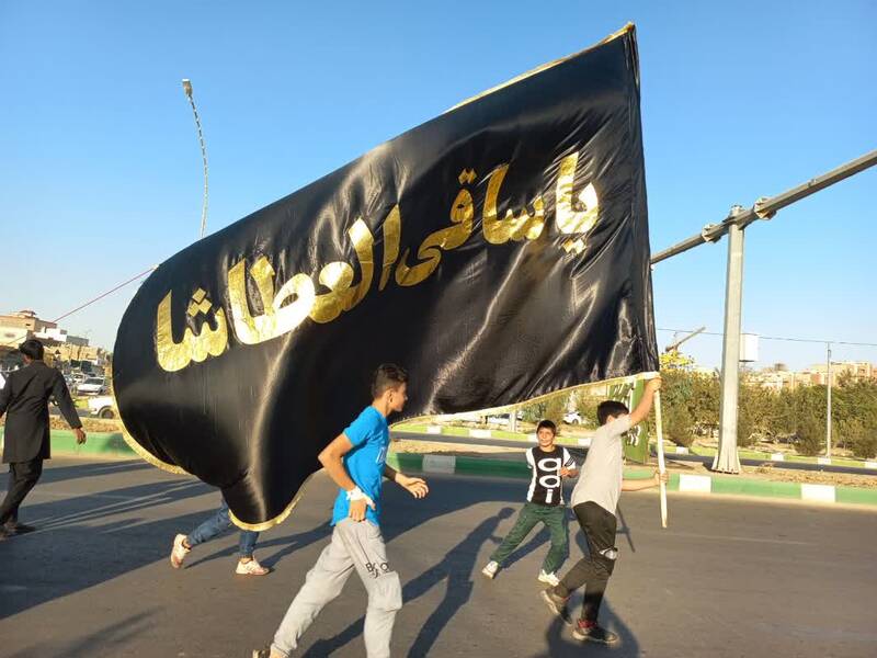 پیادهروی جاماندگان اربعین در بینالحرمین قم +فیلم و عکس