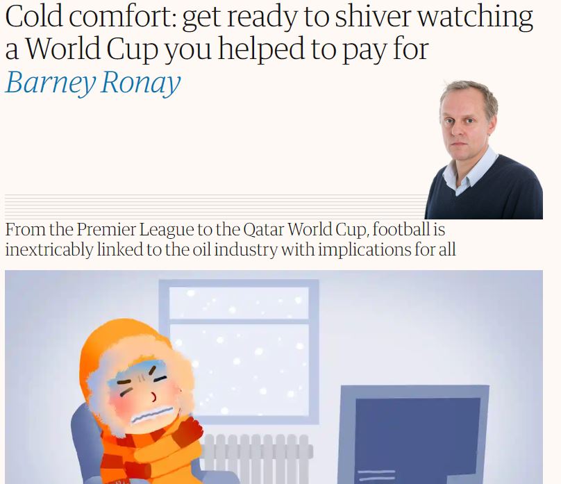 به قطر بروید تا از سرما نمیرید / مالیات دادیم تا بلرزیم و فوتبال ببینیم!