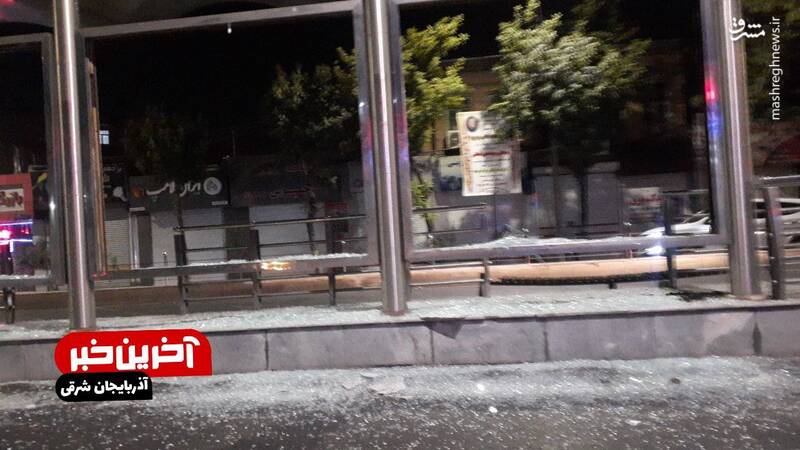 مشرق نیوز - عکس/ گوشهای از اقدامات آشوبگران در تبریز