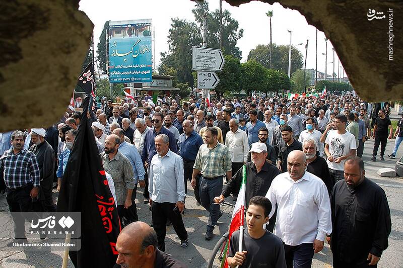 عکس/ راهپیمایی مردم نوشهر بر علیه آشوب و اغتشاش