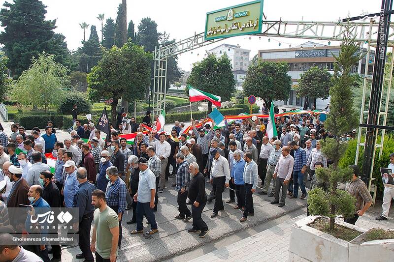 عکس/ راهپیمایی مردم نوشهر بر علیه آشوب و اغتشاش