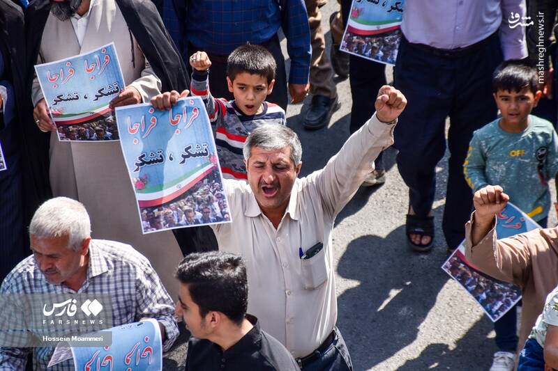 عکس/ حضور گسترده مردم بجنورد علیه اغتشاشات