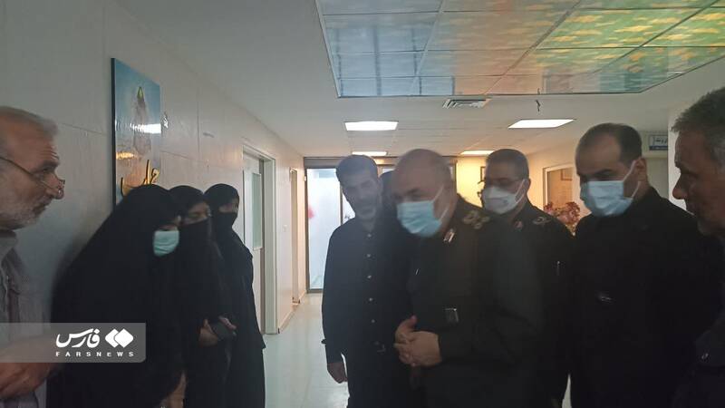 عیادت سردار سلامی از مجروحان اغتشاشات اخیر +فیلم