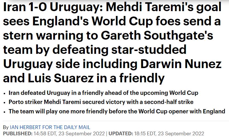 گاردین: این تیم کیروش ترسناک است / دیلی میل: فوتبال ایران پوست انداخته!