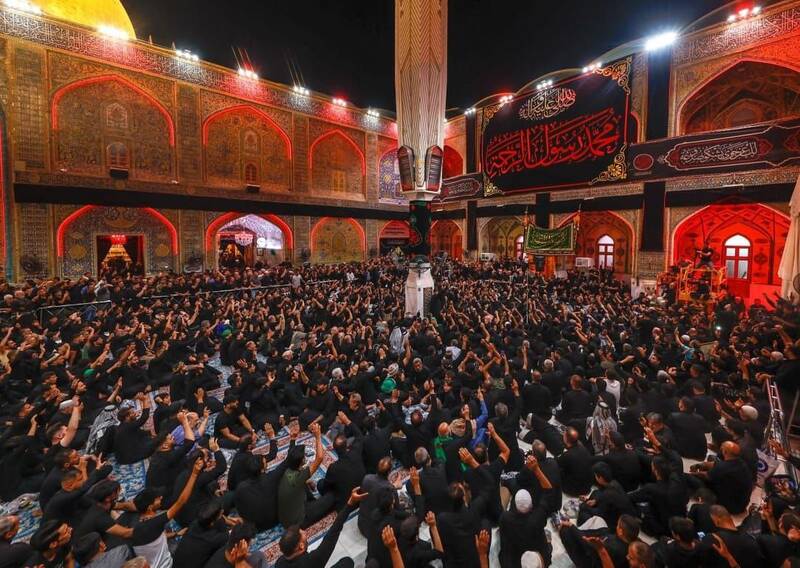 حضور 6 و نیم میلیون زائر در نجف در سالروز وفات پیامبر اسلام +عکس