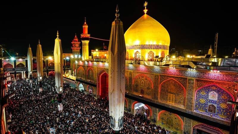 حضور 6 و نیم میلیون زائر در نجف در سالروز وفات پیامبر اسلام +عکس